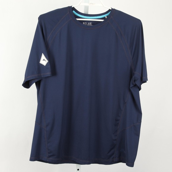 Tommy Bahama Performance Shirt Mens 2XL Black Navy Relax UV Tech UPF 30 Lot Of 2 - Picture 4 of 16